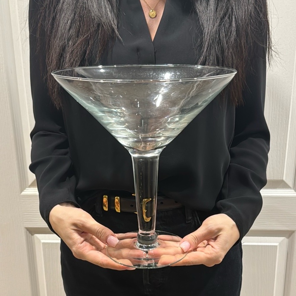 Giant Party Barware 10" tall Martini Cocktail  Glass Decor Decoration
